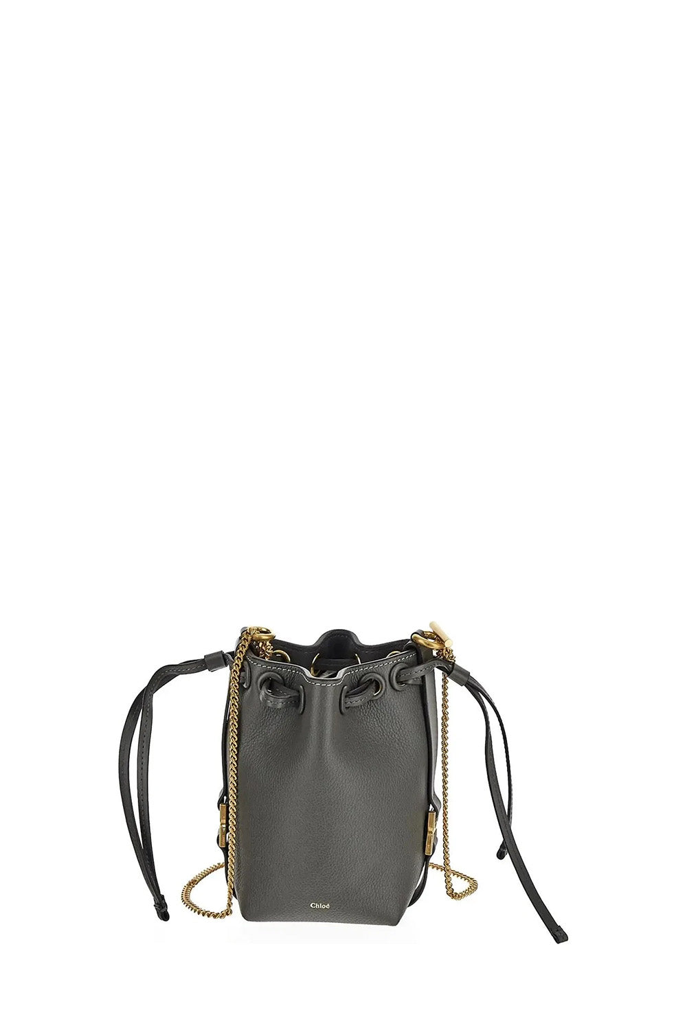 Micro Marcie bucket bag in grained leather