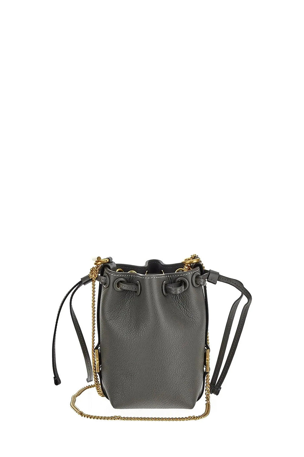 Micro Marcie bucket bag in grained leather