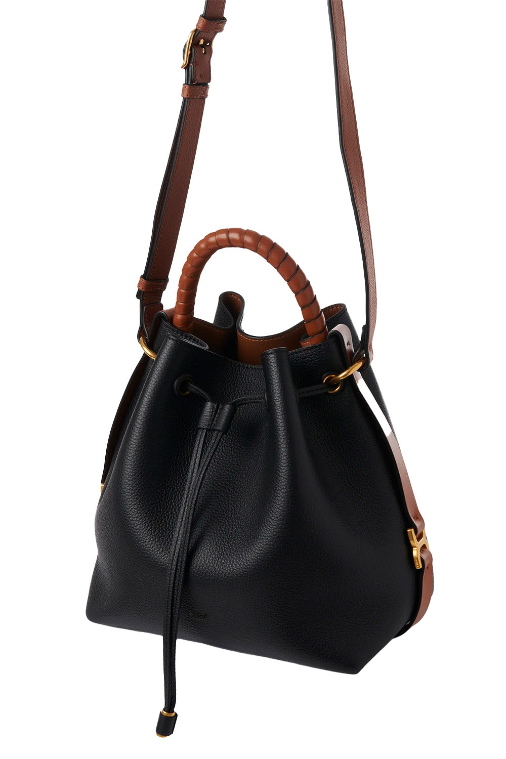 Marcie Bucket Bag In Grained Leather