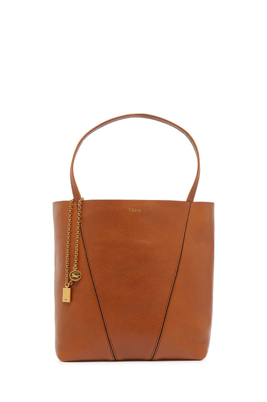 Medium Spin Grained Leather Tote Bag