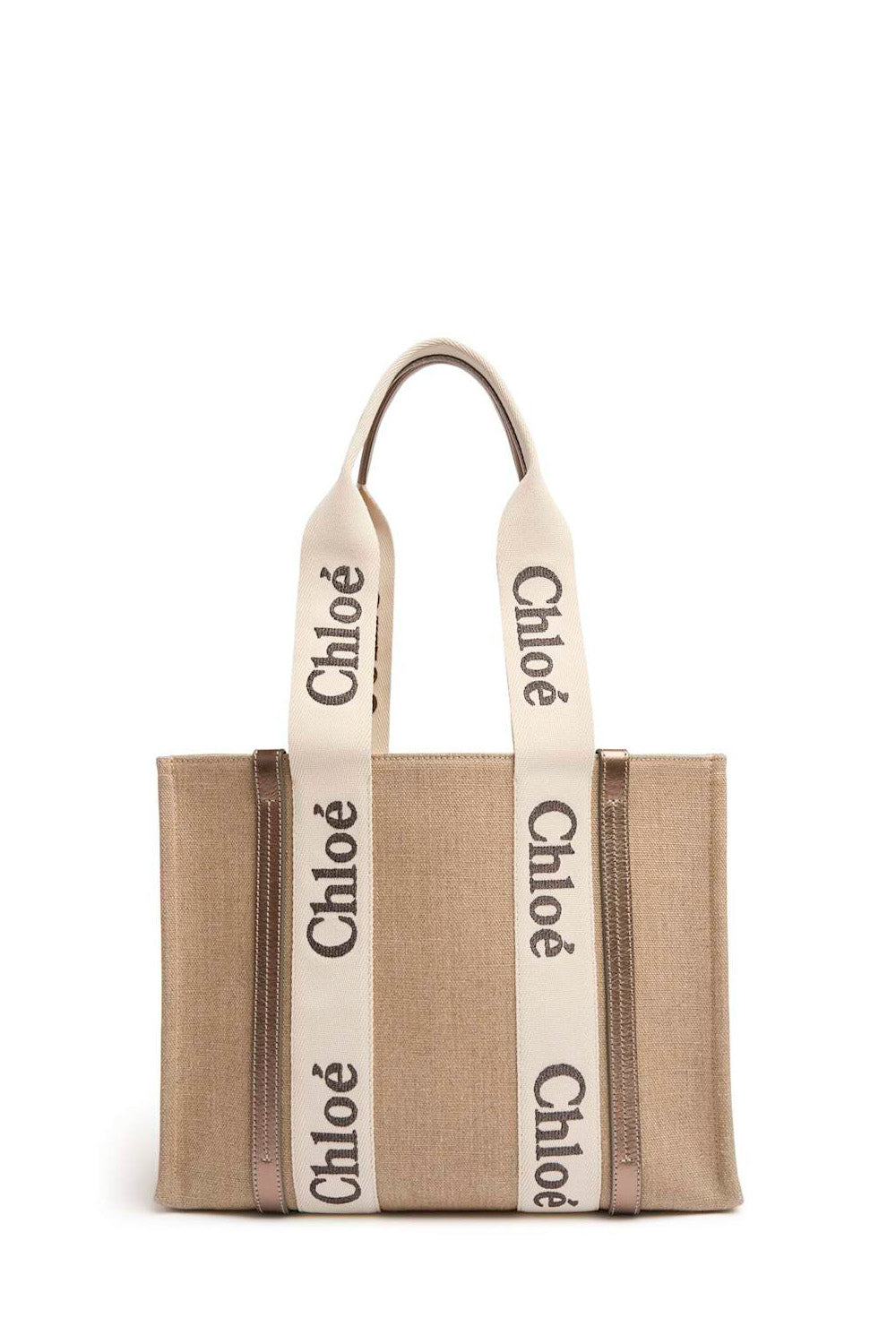 Medium Woody Tote Bag In Linen