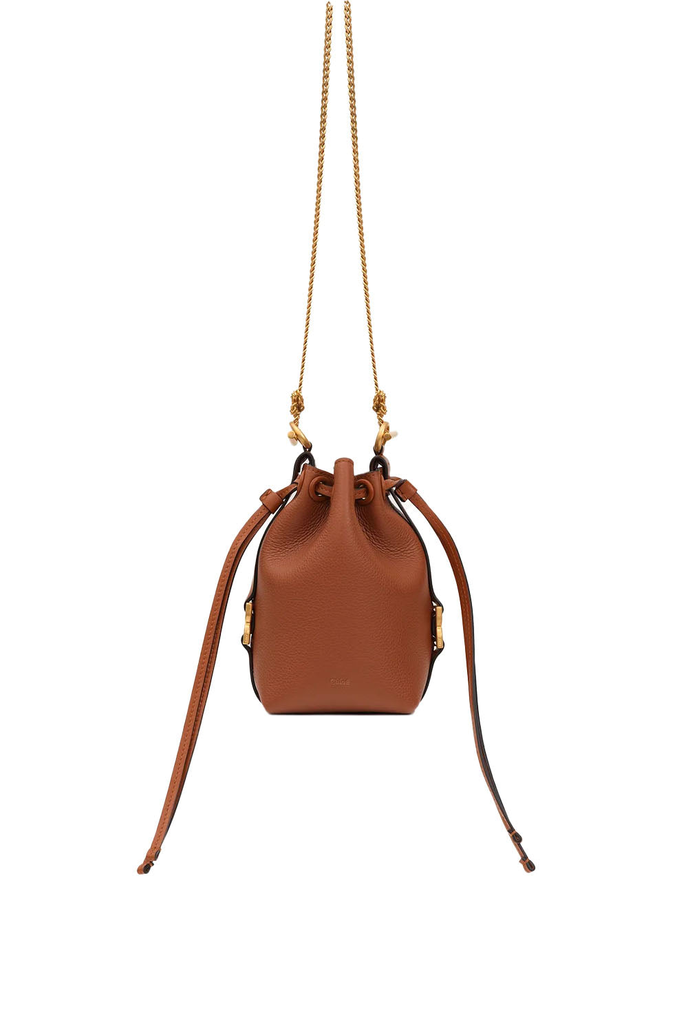 Micro Marcie bucket bag in grained leather