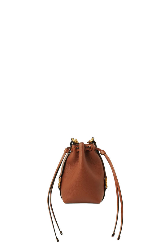 Micro Marcie bucket bag in grained leather