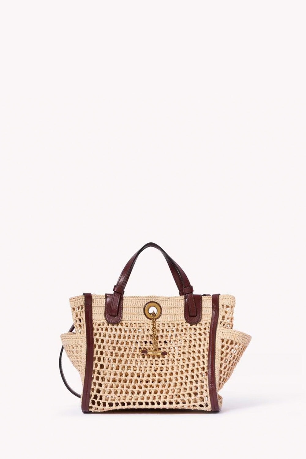 Small Chloé Iconic Double Carry Bag In Raffia
