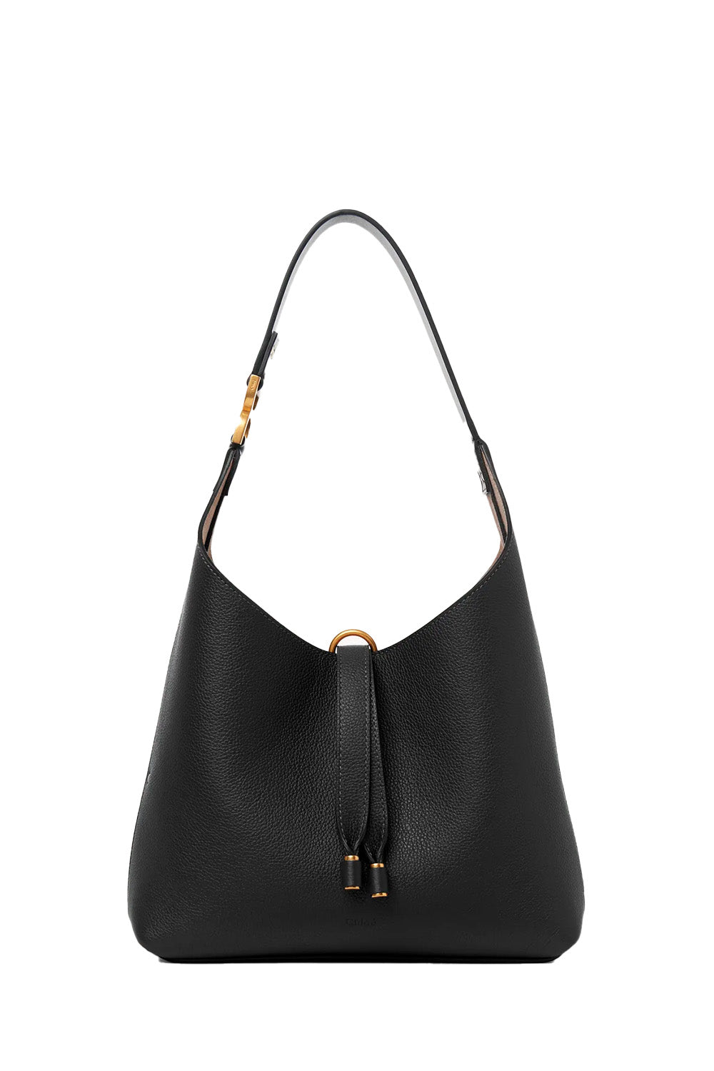 Small Marcie Hobo Bag In Grained Leather