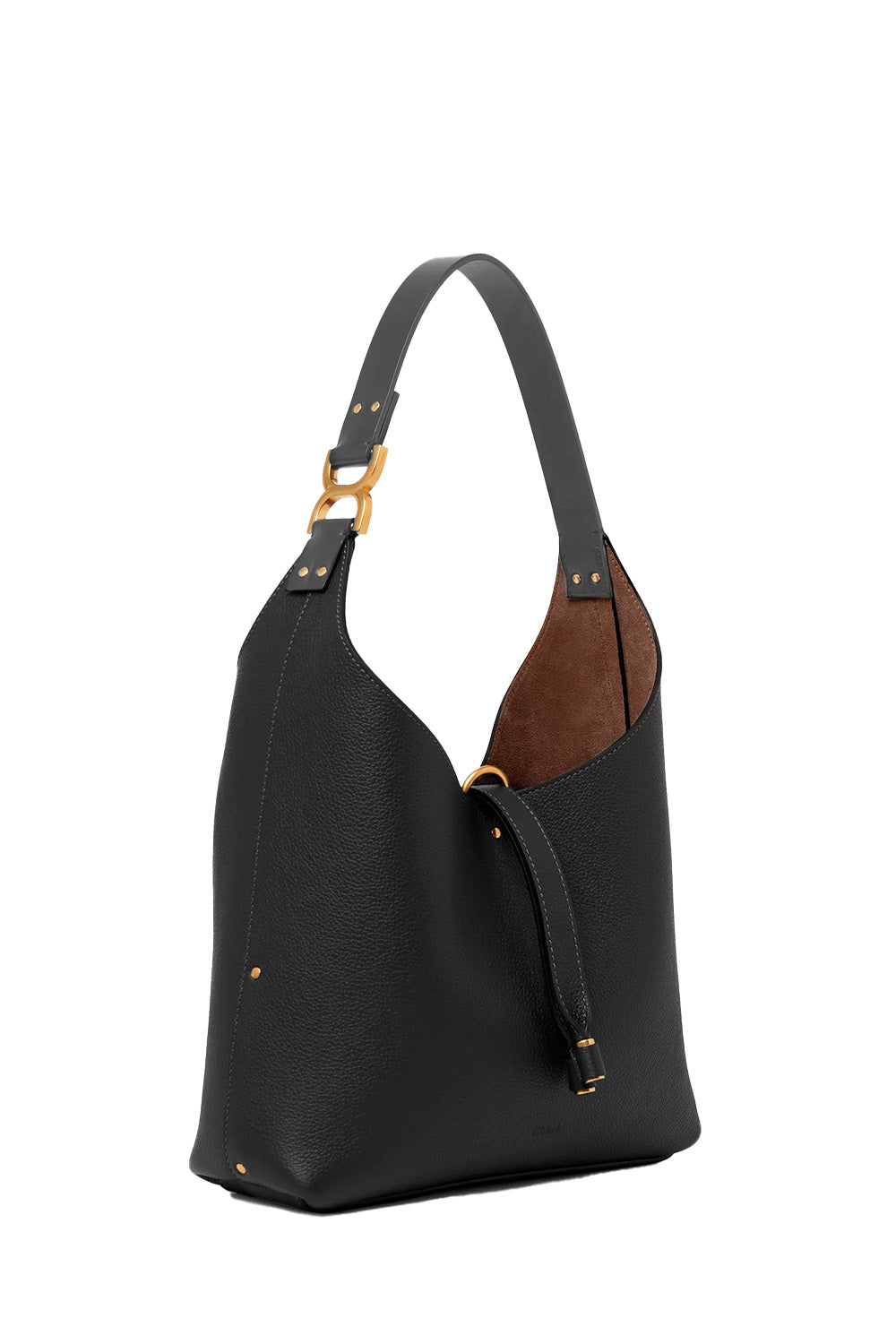 Small Marcie Hobo Bag In Grained Leather