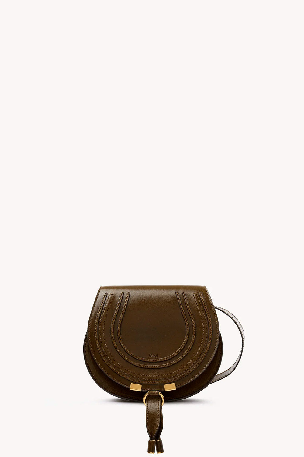 Small Marcie Saddle Bag In Shiny Leather