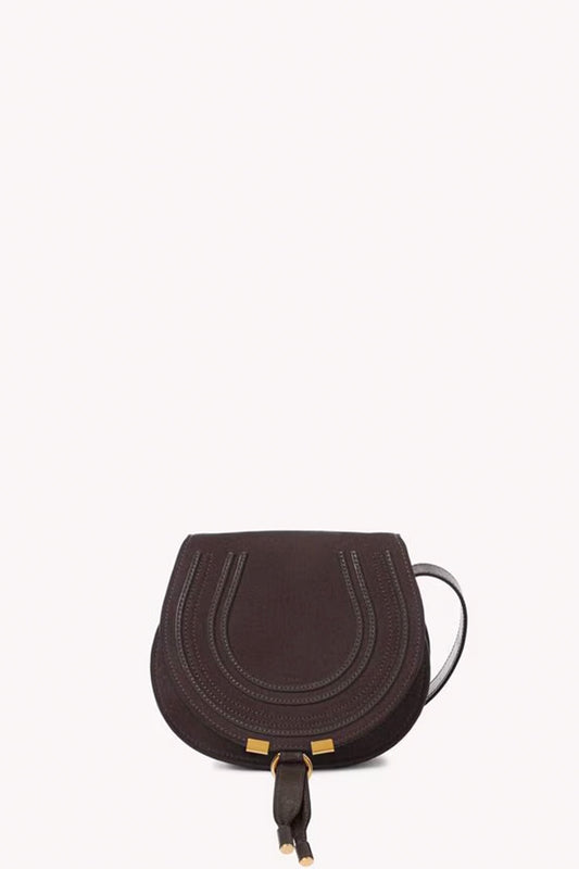 Small Marcie Saddle Bag In Suede Leather