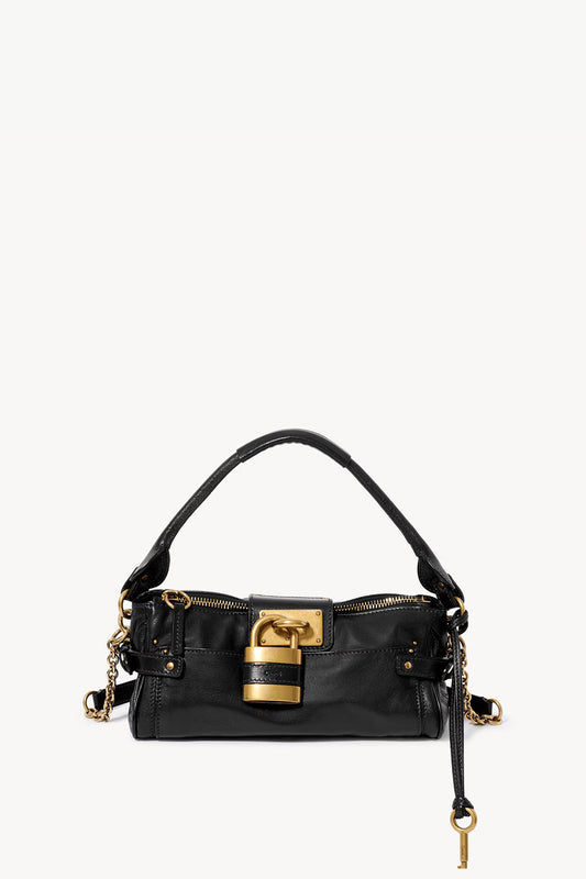 Small Paddington Bag With Strap In Grained Leather