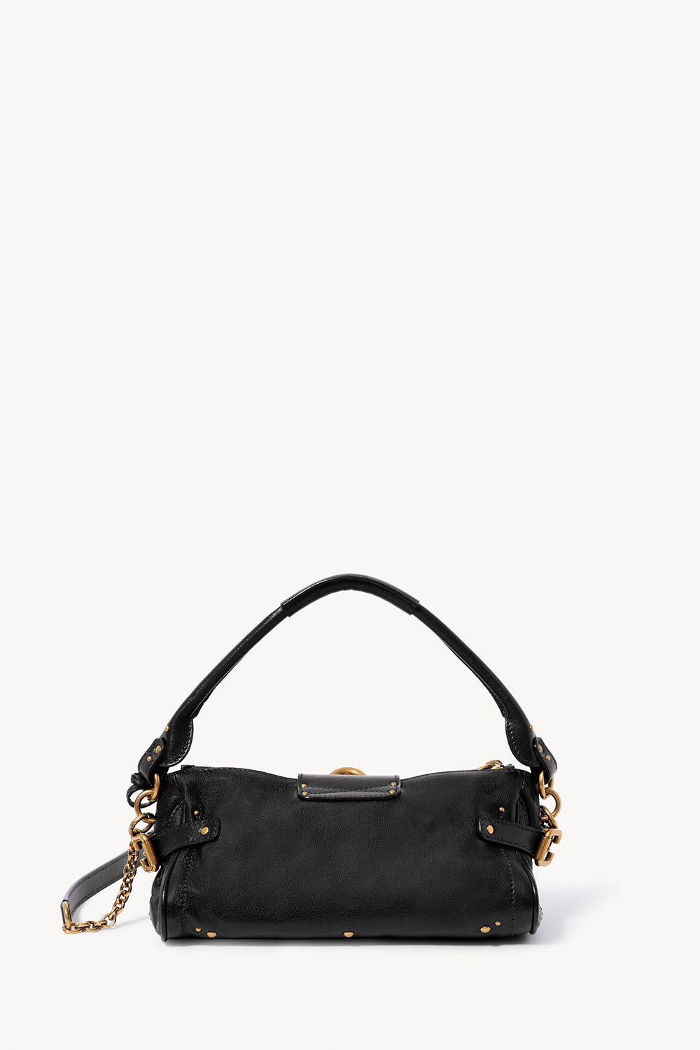 Small Paddington Bag With Strap In Grained Leather