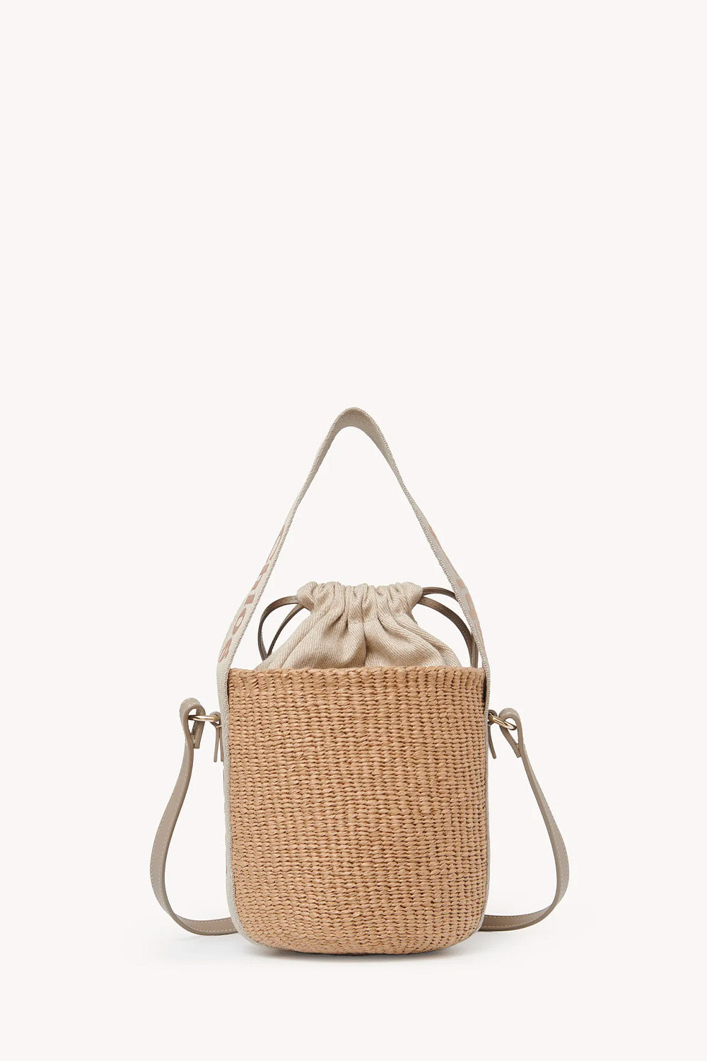 Small Woody Basket In Raffia