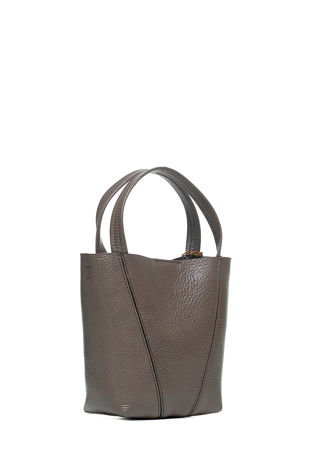 Small Chloé Spin Tote Bag In Grained Leather