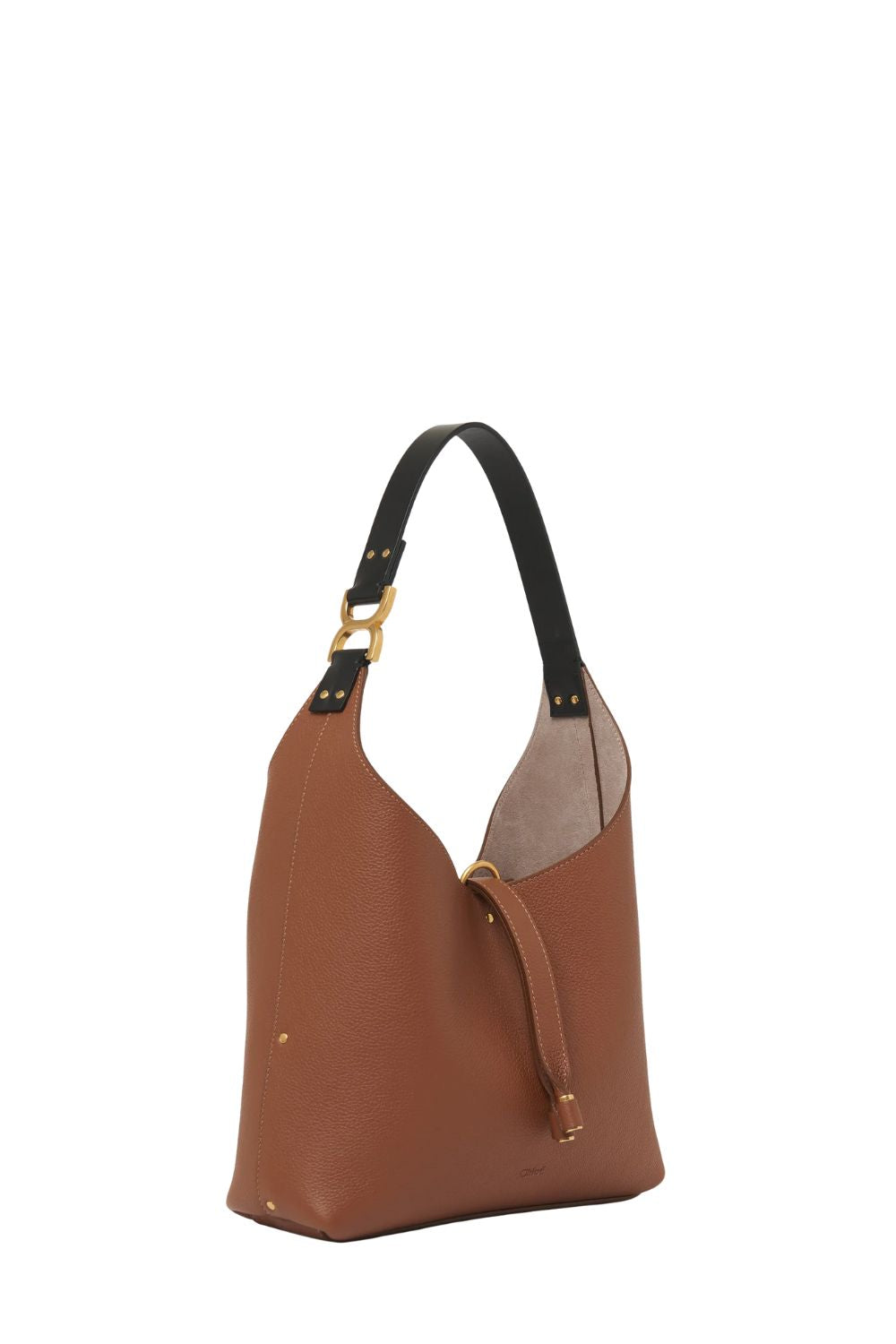 Small Marcie Hobo Bag In Grained Leather