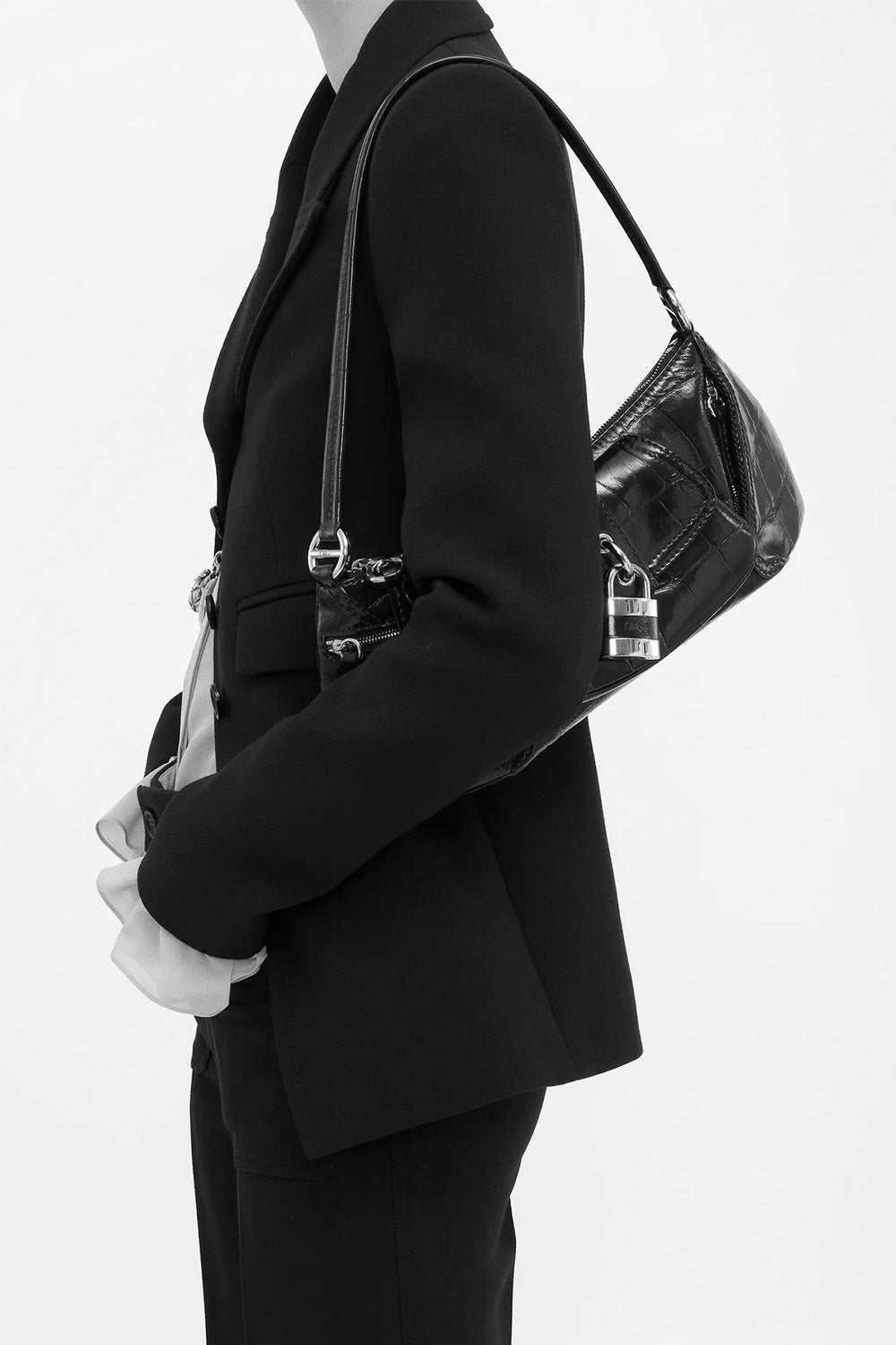 The 99 Shoulder Bag In Croco-Effect Leather