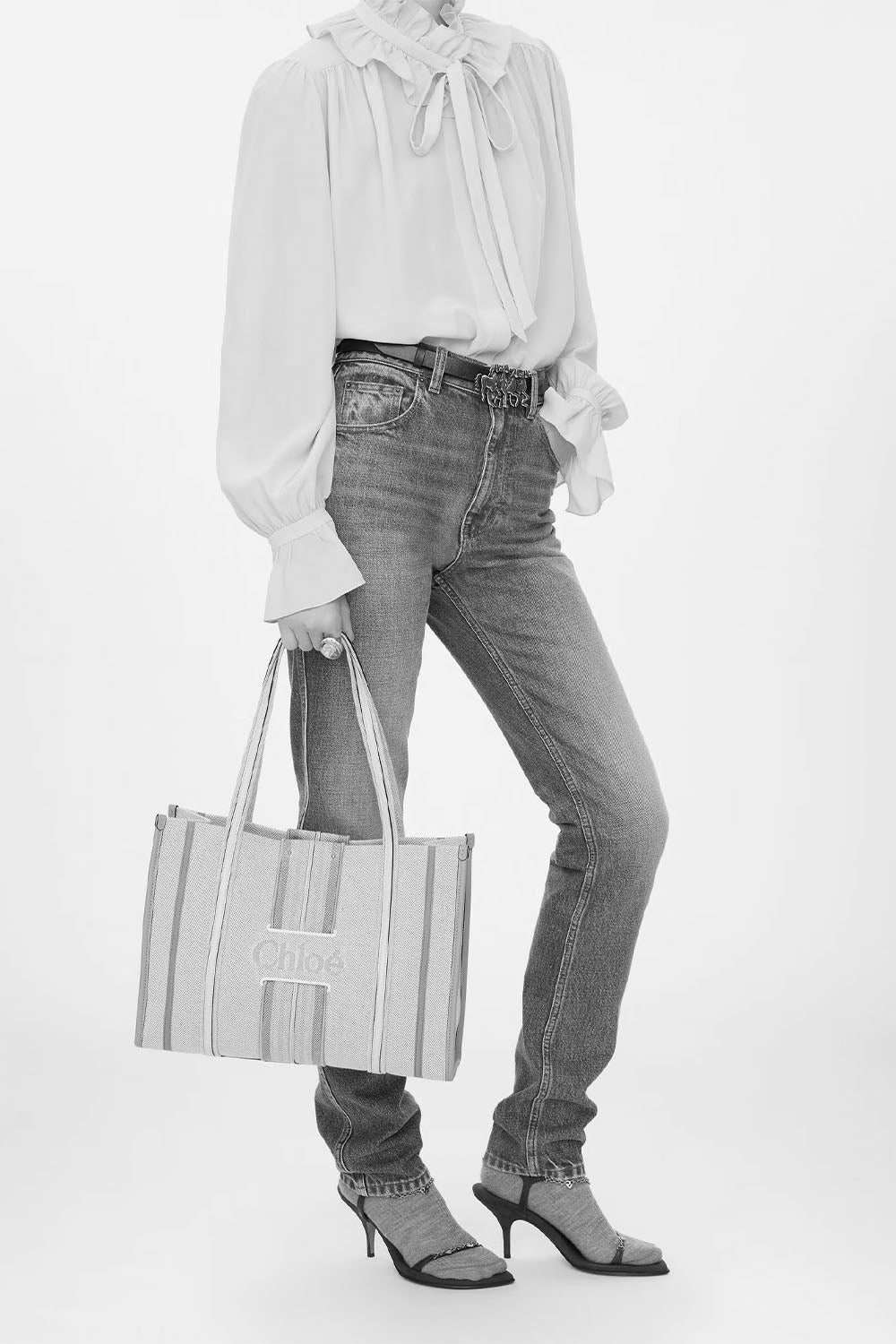 Woody Loop Tote Bag In Canvas