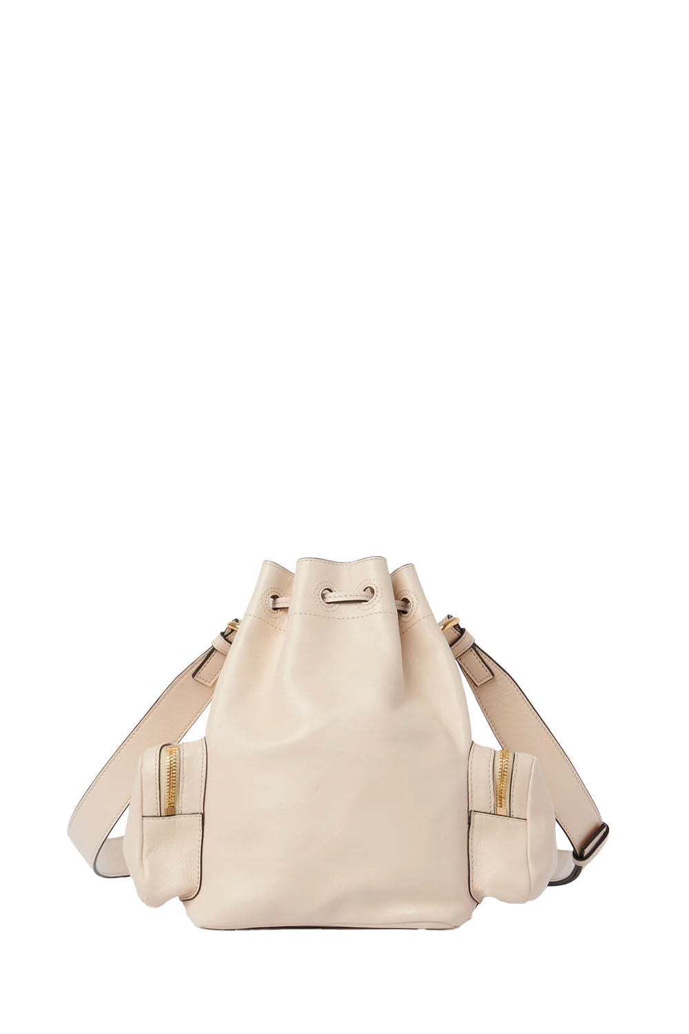 Camera Bucket Bag In Shiny Leather