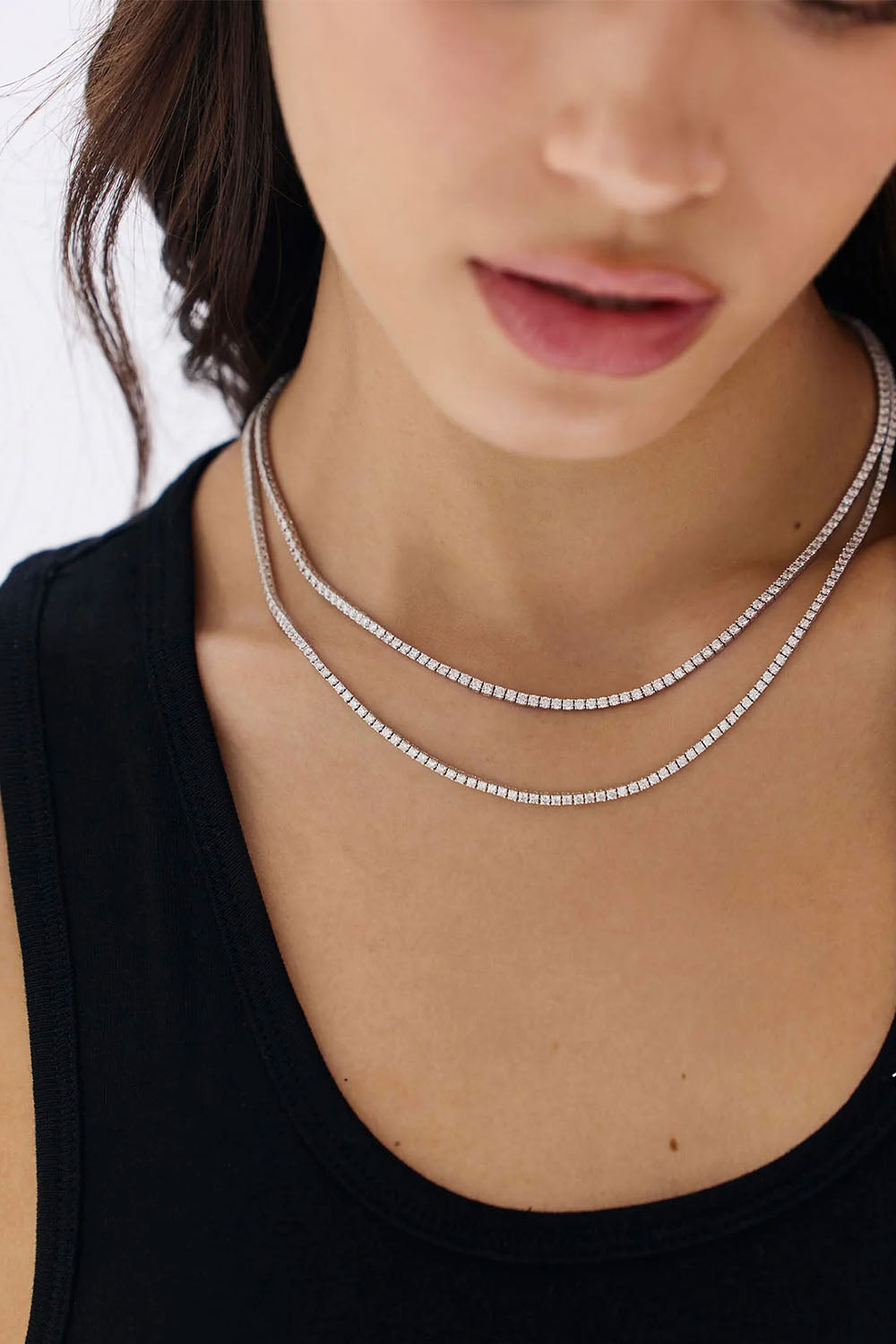 Classic Tennis Lab Diamond Necklace