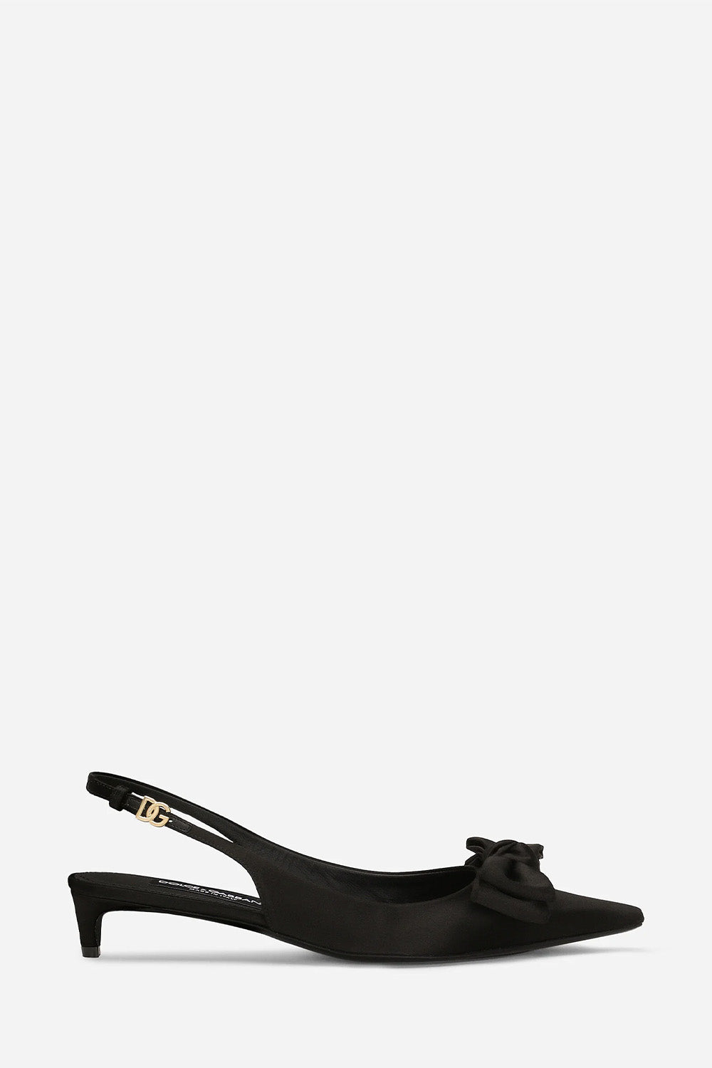 Satin Slingbacks With Bow Detail