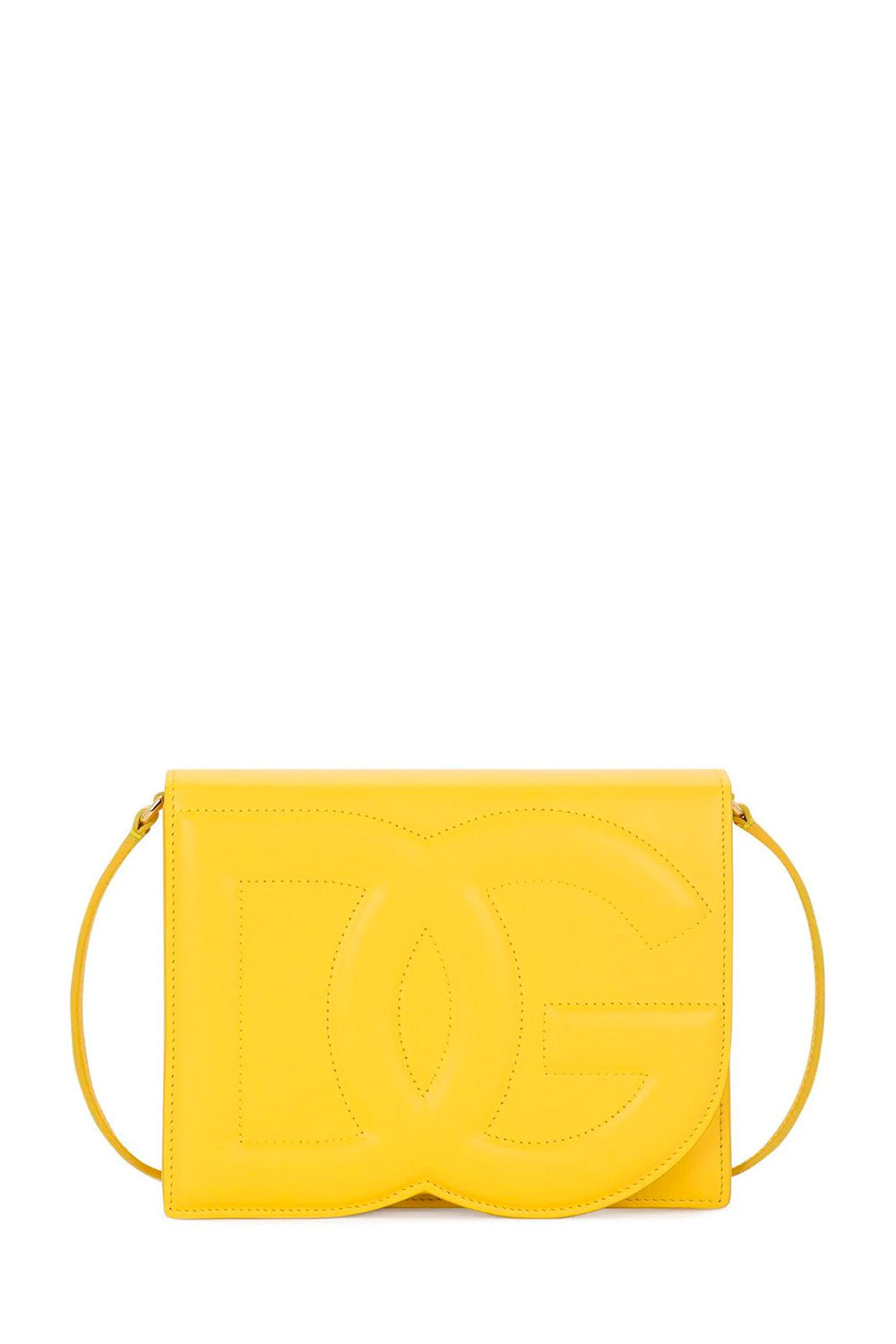 DG Logo Flap Leather Shoulder Bag