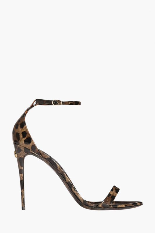 Leo-Print Calfskin Sandals