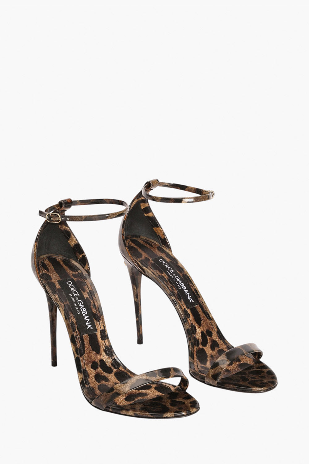 Leo-Print Calfskin Sandals