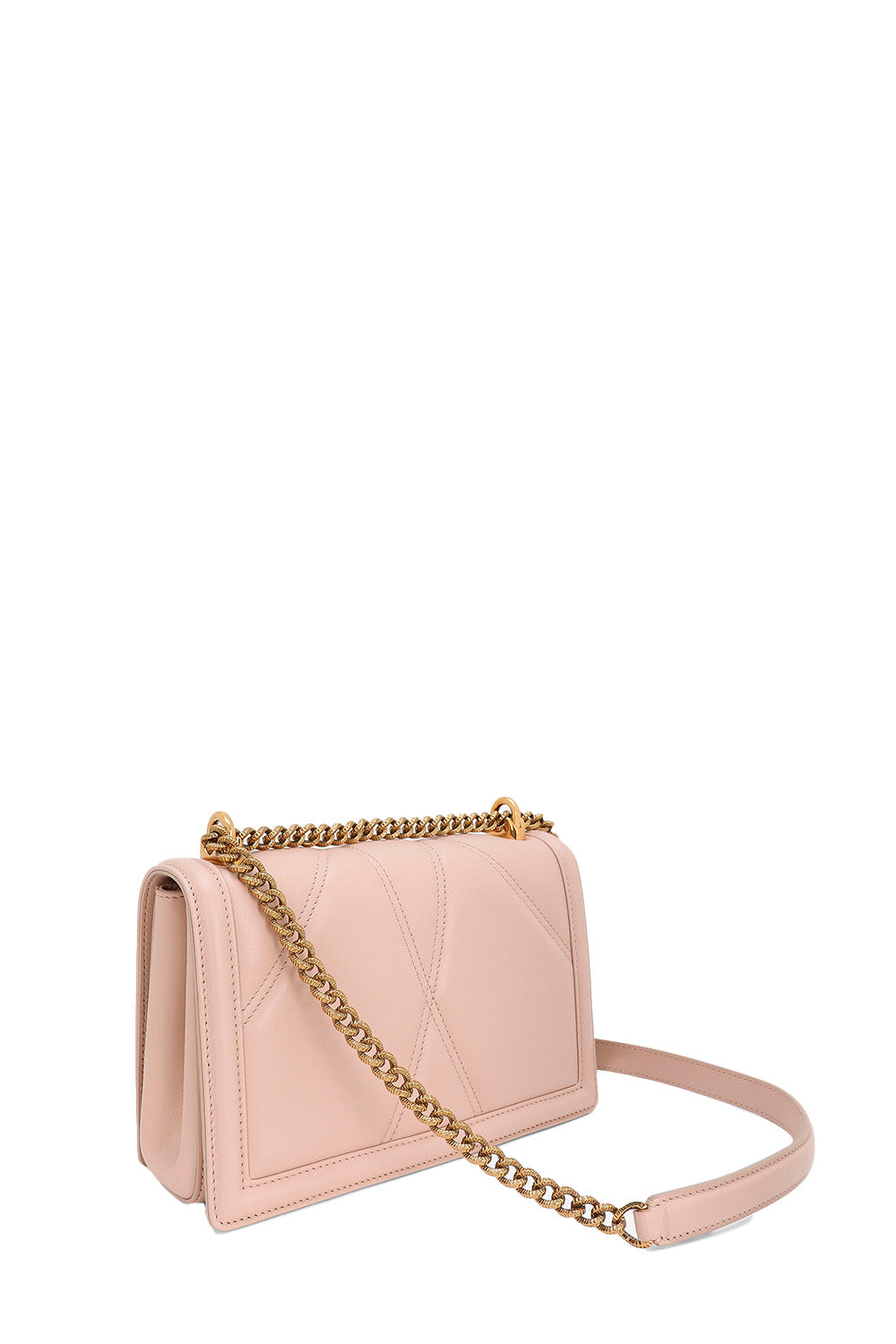 Medium Devotion Bag In Quilted Nappa Leather - Pale Pink