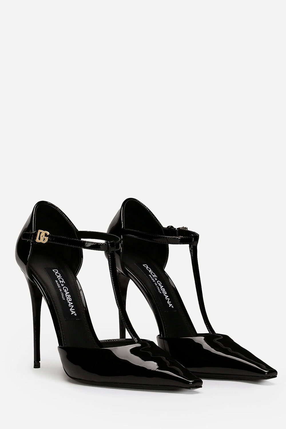 Patent Leather T-Bar Pumps