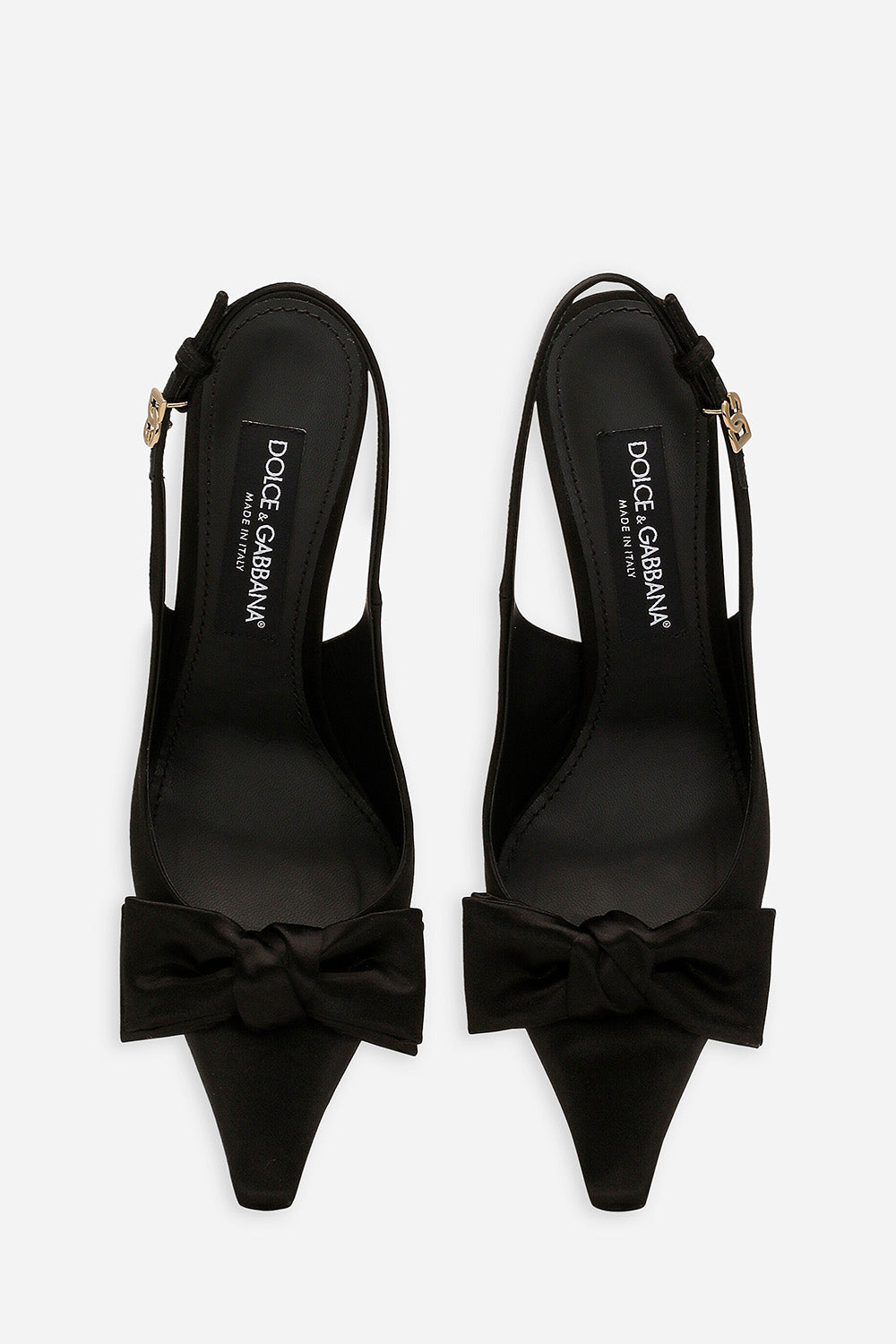 Satin Slingbacks With Bow Detail