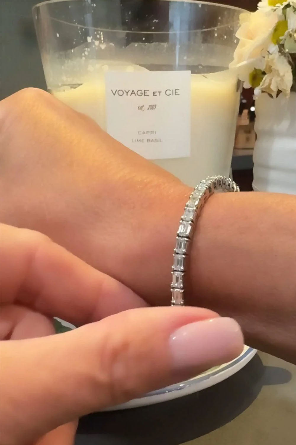 Emerald Cut Lan Diamond Tennis Bracelet