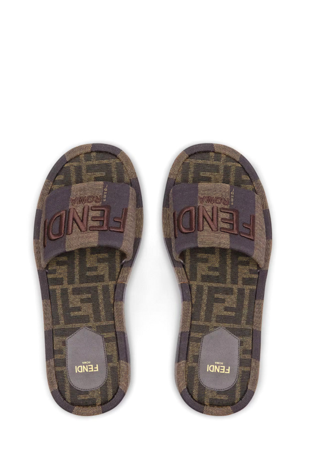 Fendi Sunshine Fabric Flatform Slides