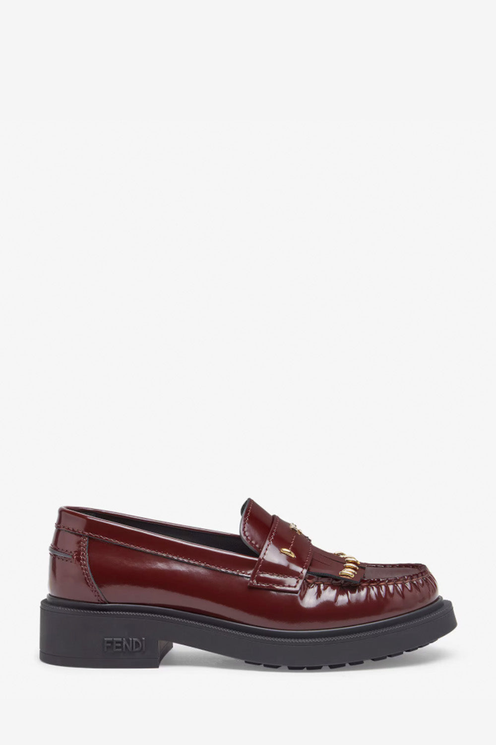 Fendi Filo Leather Loafers