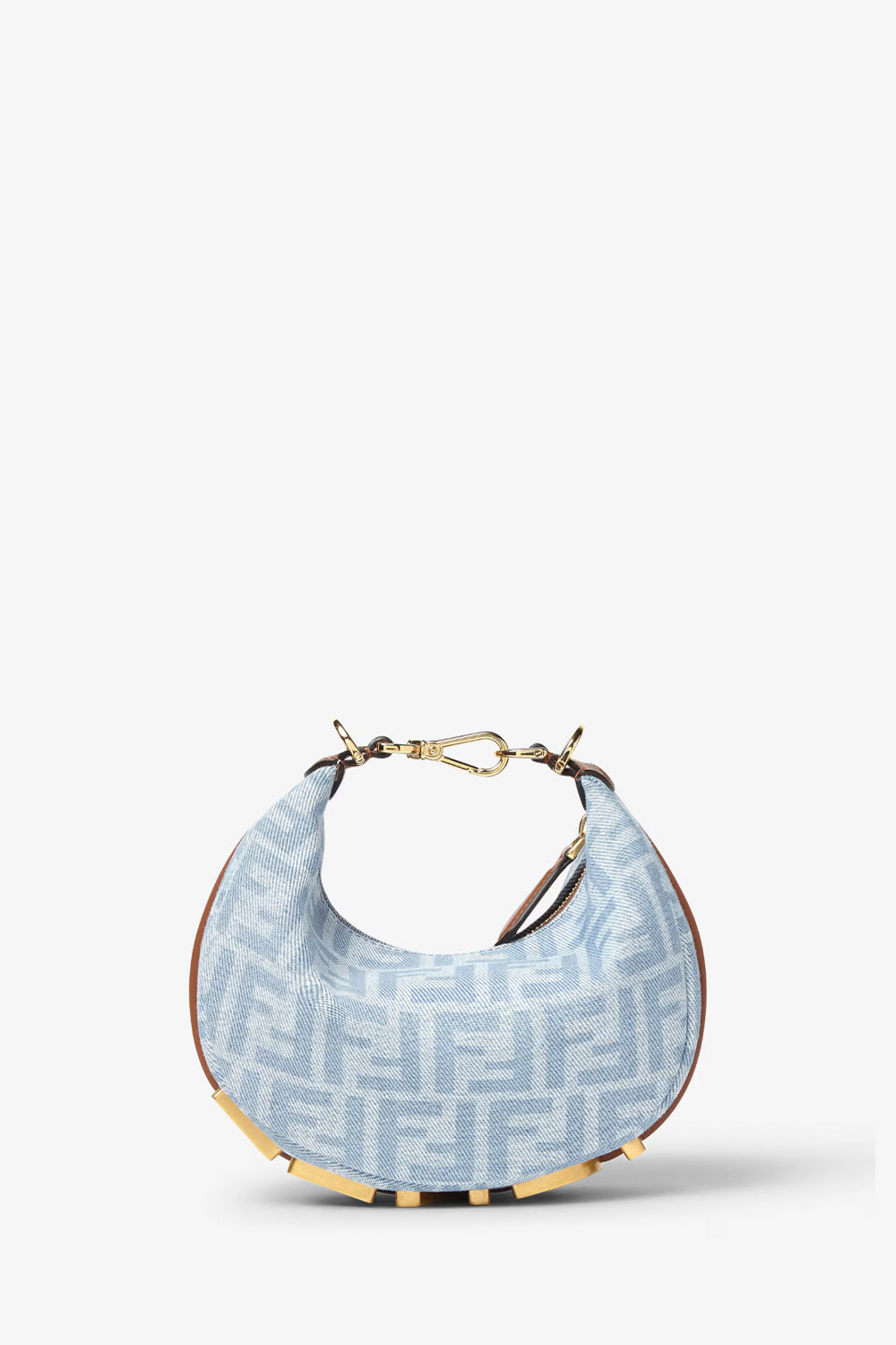 Fendigraphy Mini Blue Denim-Effect FF Jacquard Mini-Bag