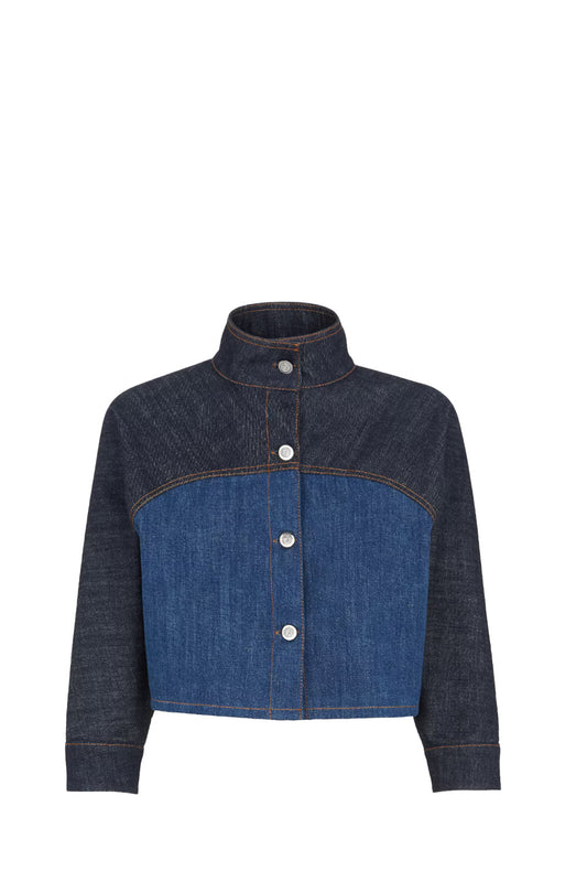 Jacket Blue Two-Tone Denim