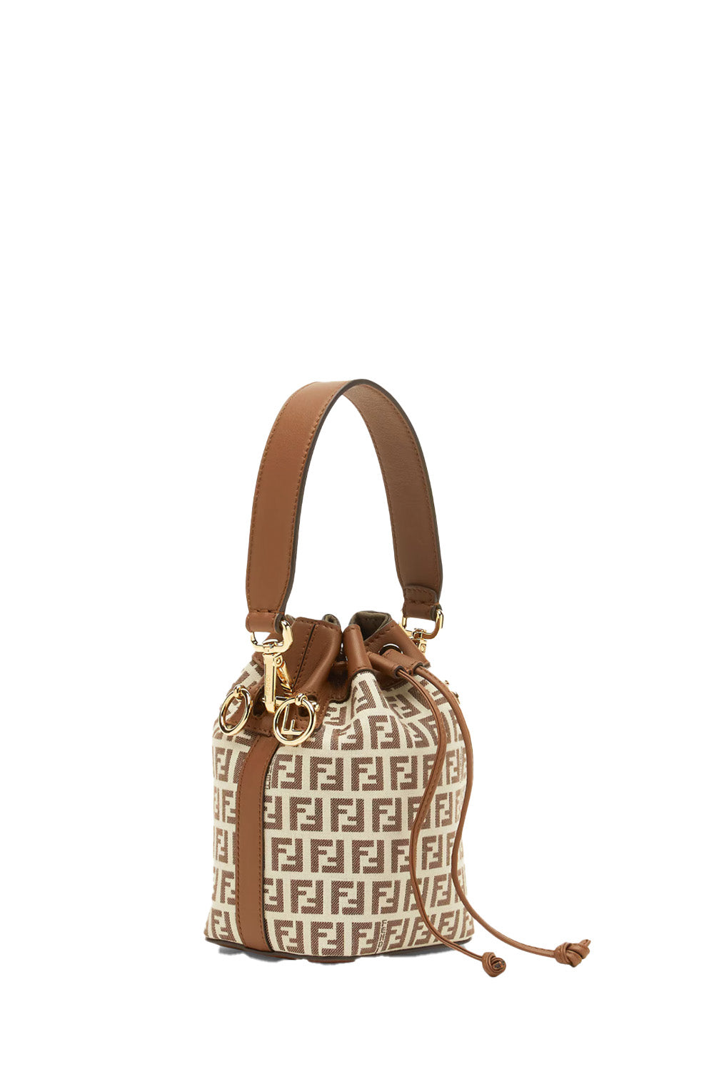 Mon Tresor Brown FF Fabric Mini Bag