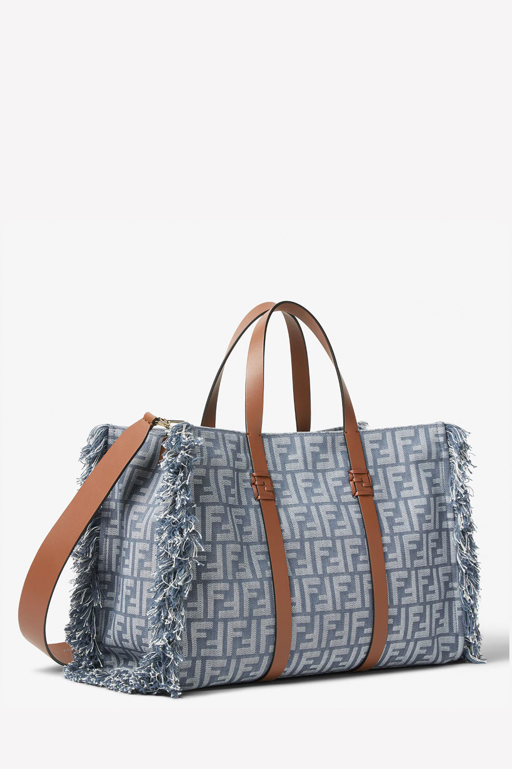 【関税＆送料込み】Fendi Summer Tote Denim-Effect Ff Jacqua Fendi Summer tote denim-effect ff jacquard bag | The Fashion