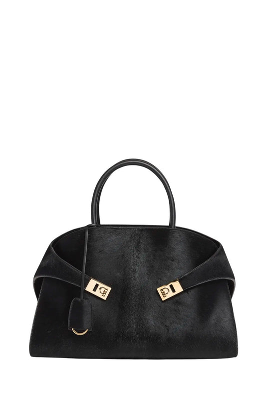 Hug Medium Calf Hair Top-Handle Bag