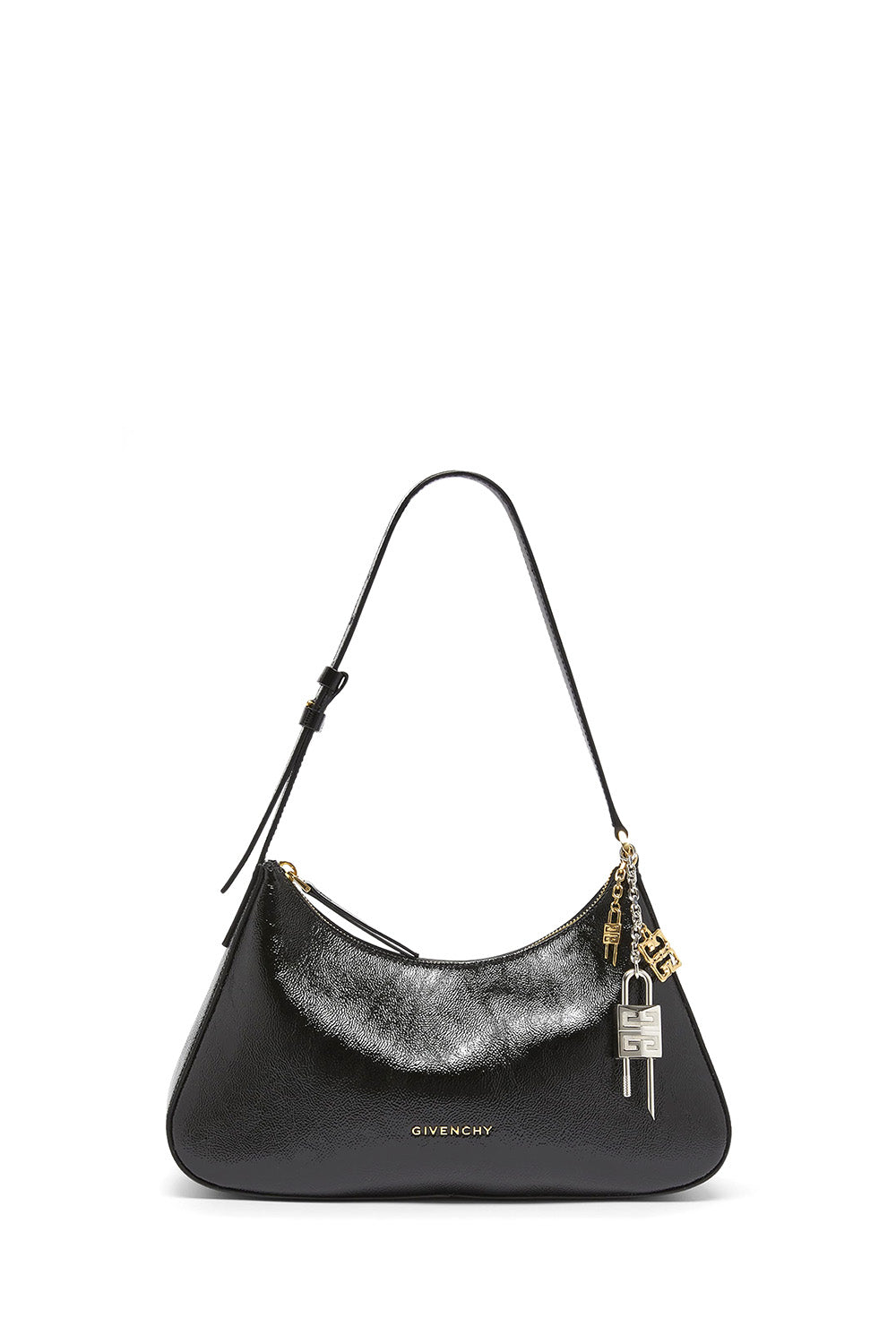 Lucky Small Lock Shoulder Bag in Leather