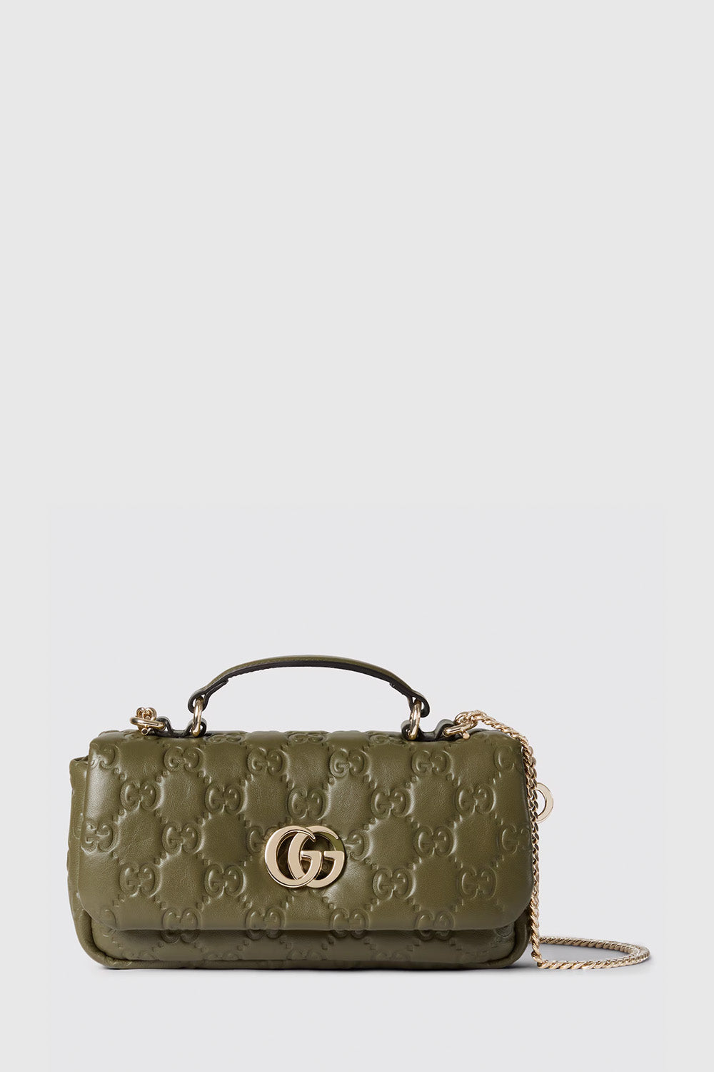 ショルダーバッグ・ポシェット Gucci GG Milano small top handle bag in leather GG Milano small top handle bag in green GG leather | GUCCI® US