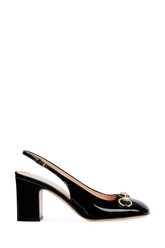 Lady Horsebit 75MM Patent Leather Pumps