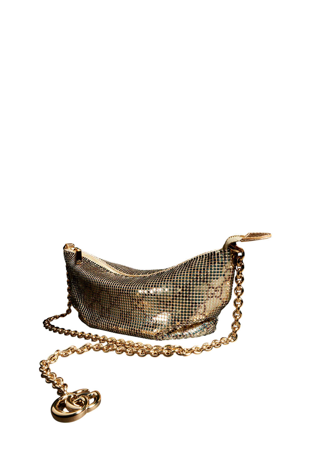 Metallic Evening Bag With Charm