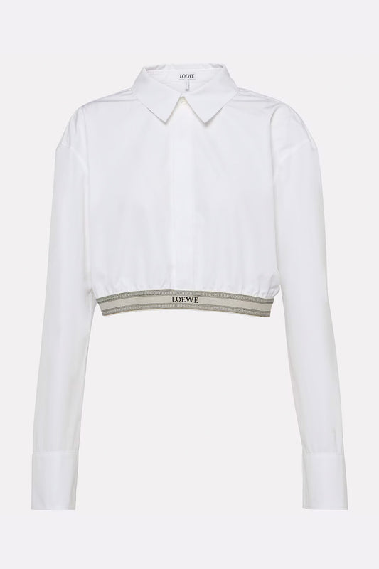 Cropped Cotton Poplin Shirt