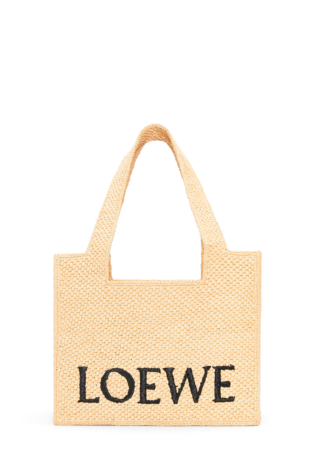 Font Tote Bag Medium In Raffia