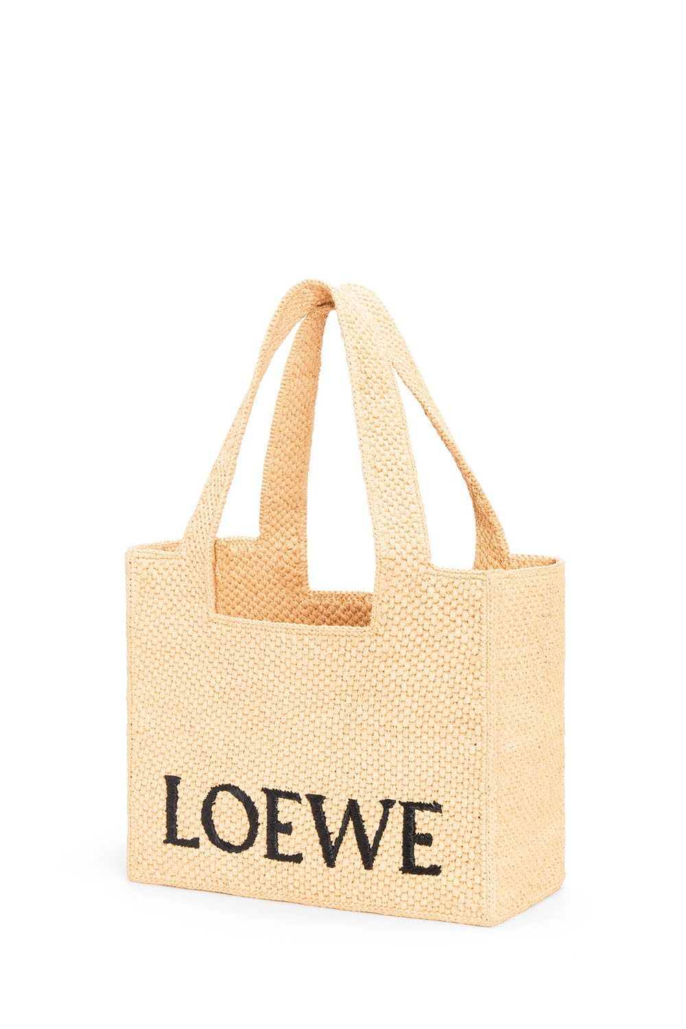 Font Tote Bag Medium In Raffia