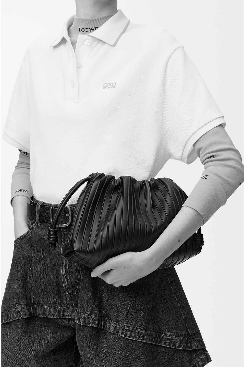 Medium Flamenco Pleats Purse In Nappa Lambskin