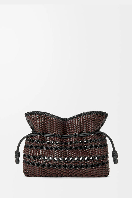 Medium Flamenco Clutch In Woven Nappa Calfskin