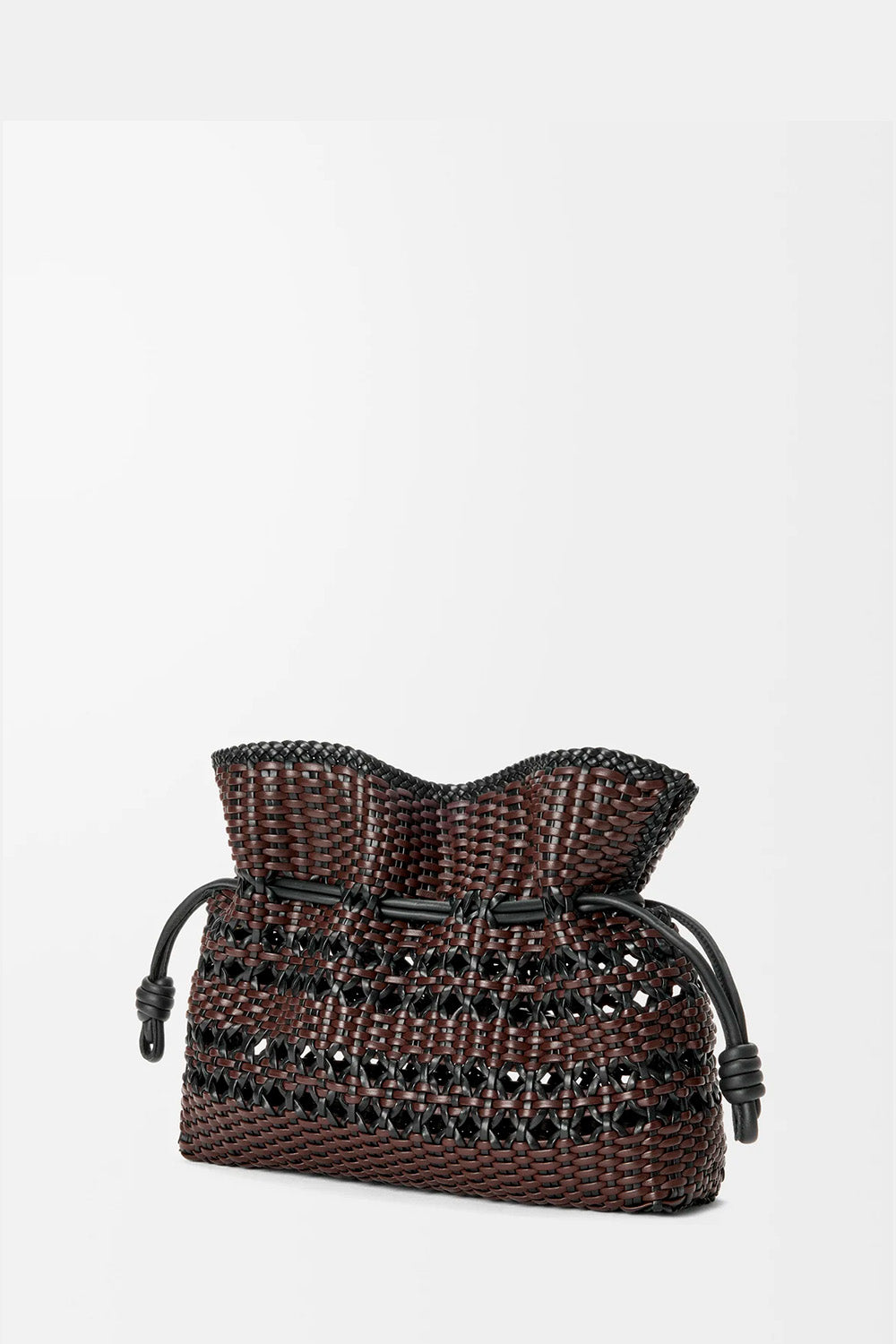 Medium Flamenco Clutch In Woven Nappa Calfskin