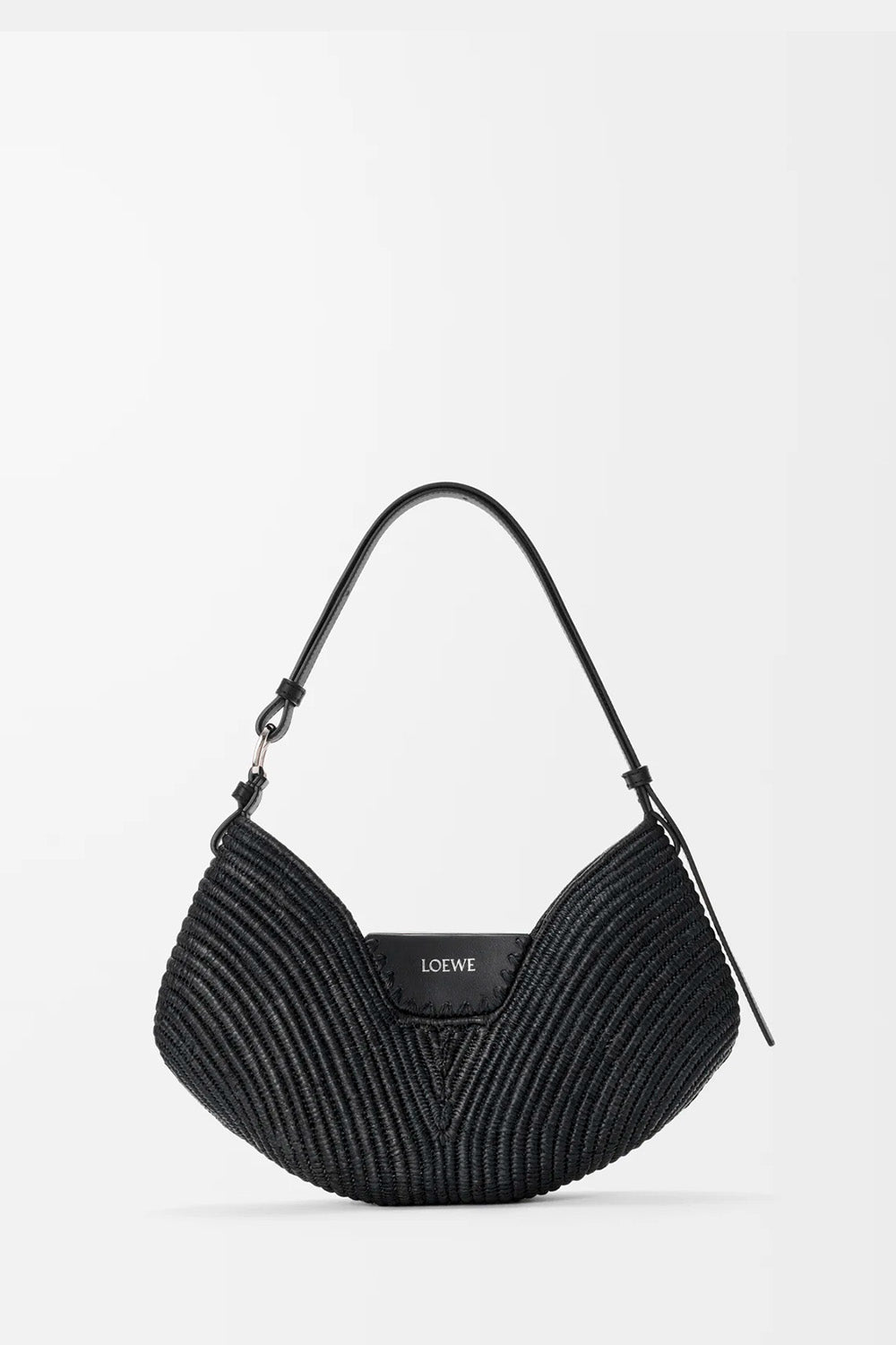 Medium Loewe Swing Bag In Raffia And Calfskin