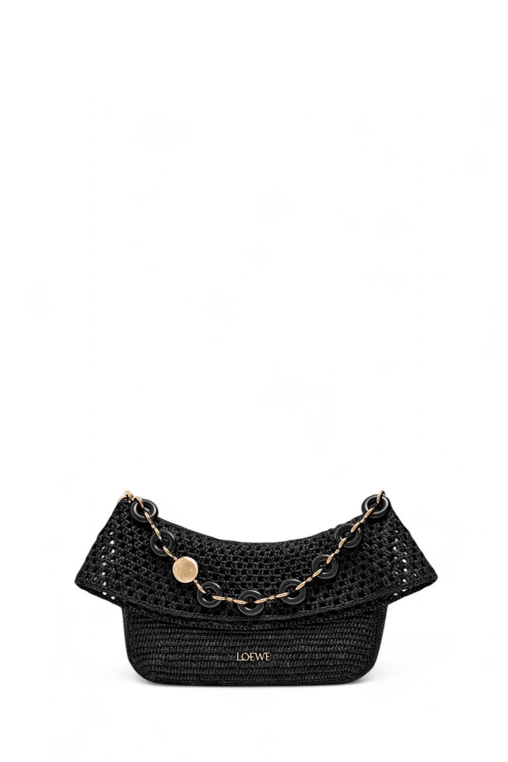 Medium Ola Bag In Raffia And Calfskin