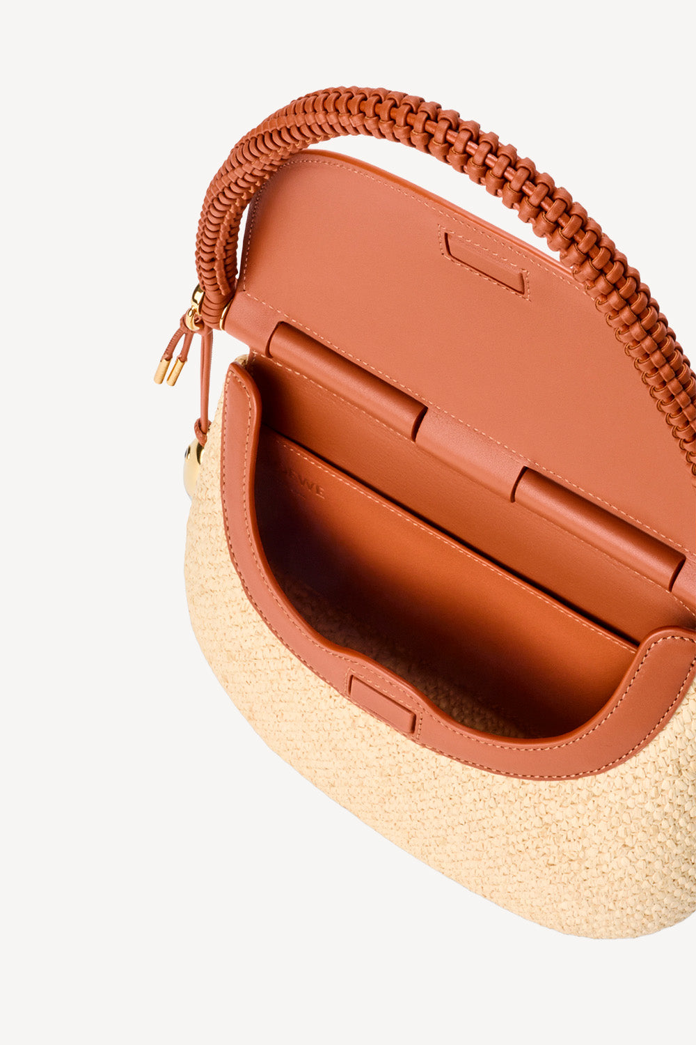 Medium Pescador Bag In Raffia And Calfskin