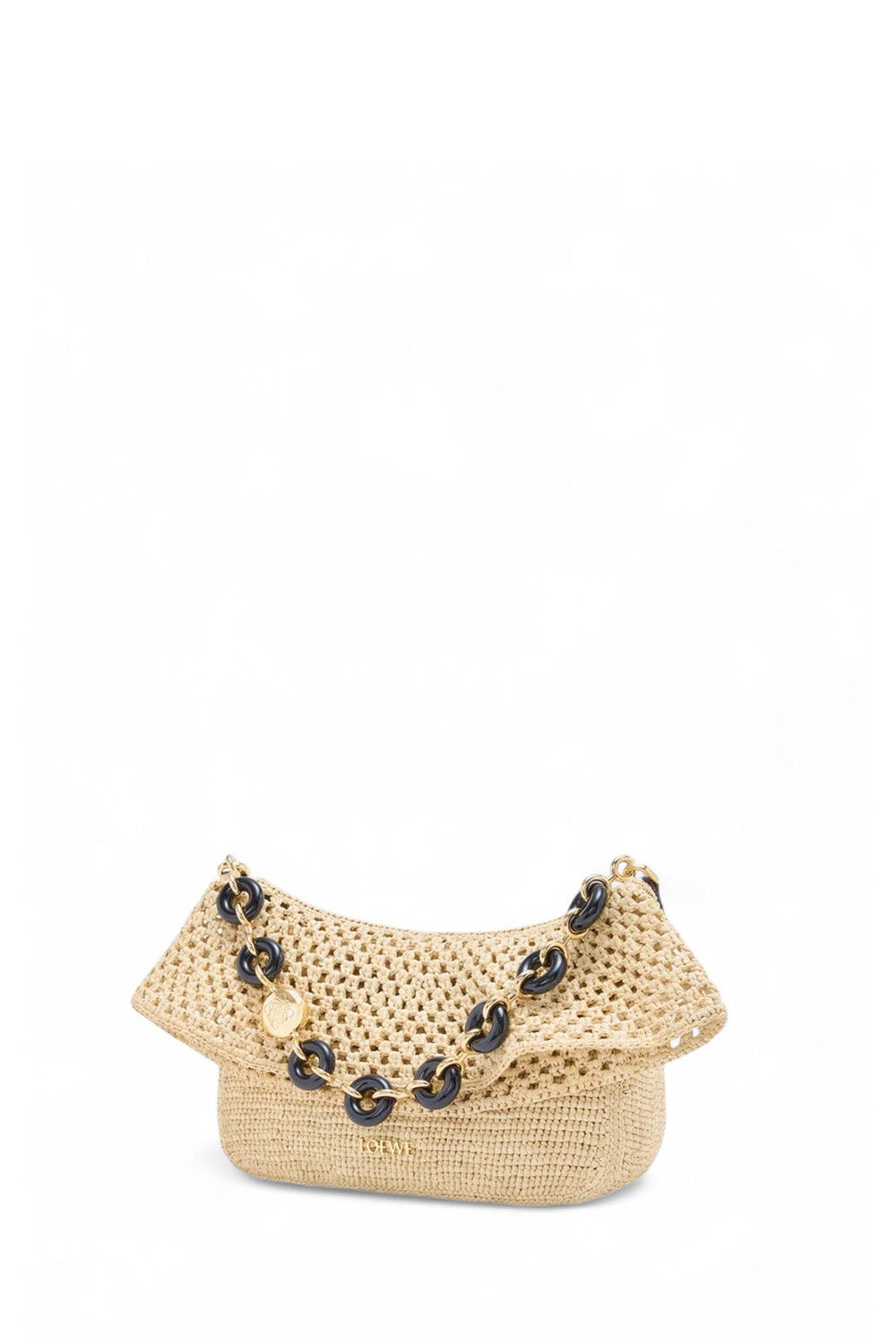Medium Ola Bag In Raffia And Calfskin